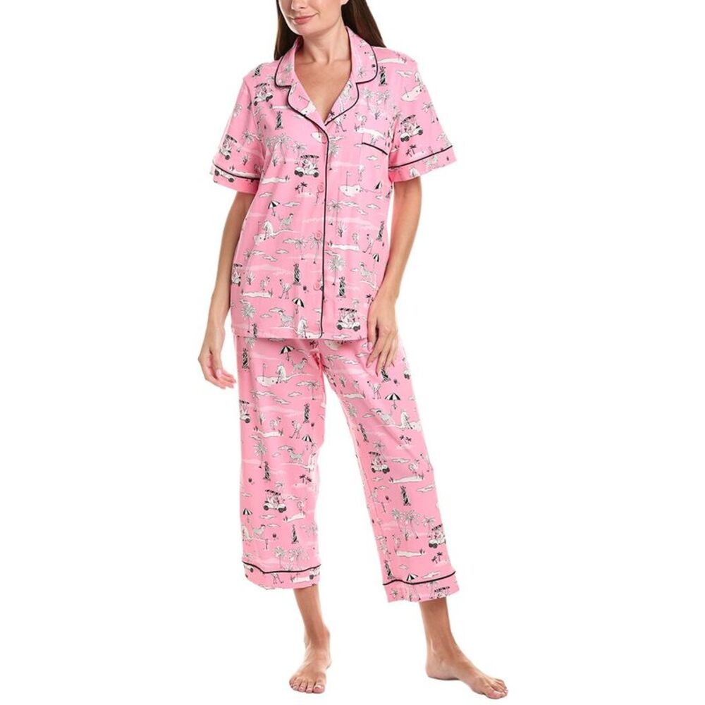 Bedhead Womens 2Pc Crop Pajama Set, Pink